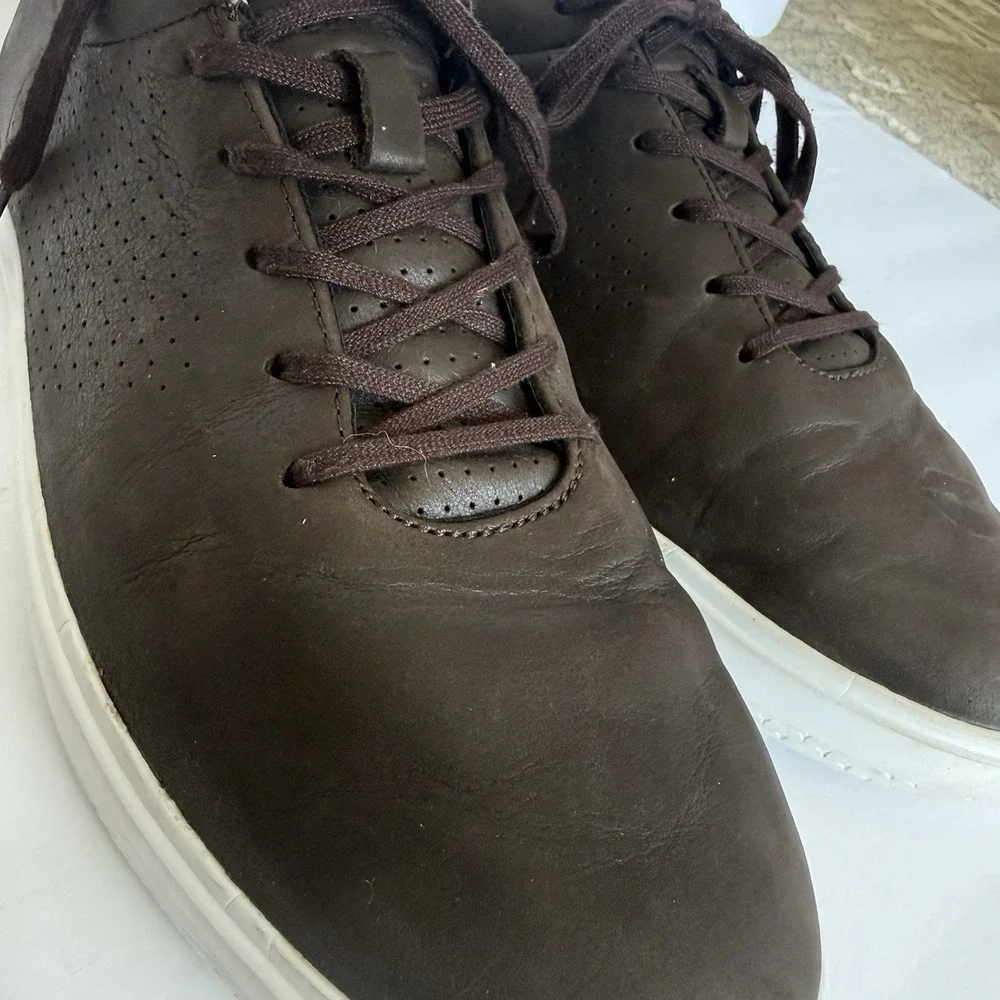 Cuater Travis Mathew Phenom Leather Sneakers Men's 10 Brown 4MT090 Casual